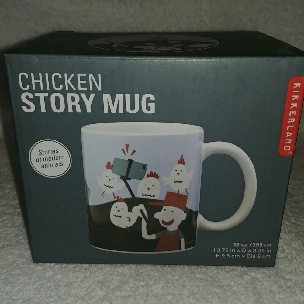 Chicken story mug kikkerland